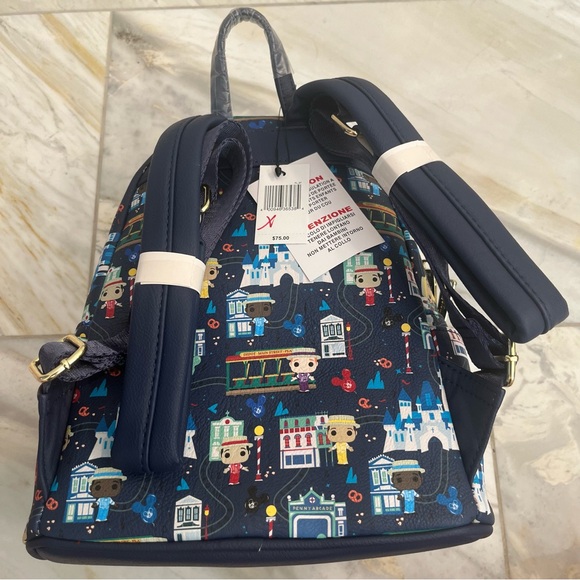 DISNEY PARKS LOUNGEFLY NWT BACKPACK DAPPED DAN MAIN STREET USA - Picture 6 of 9